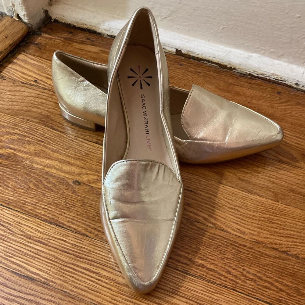 *~ Isaac Mizrahi Live ~Gold~Natalia Loafer ~*